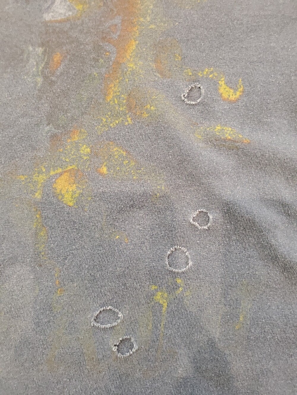 Sublime Gray Distressed Band 90's Tee Shirt with Sun Face Y2K Men's Size MEDIUM - Picture 4 of 5